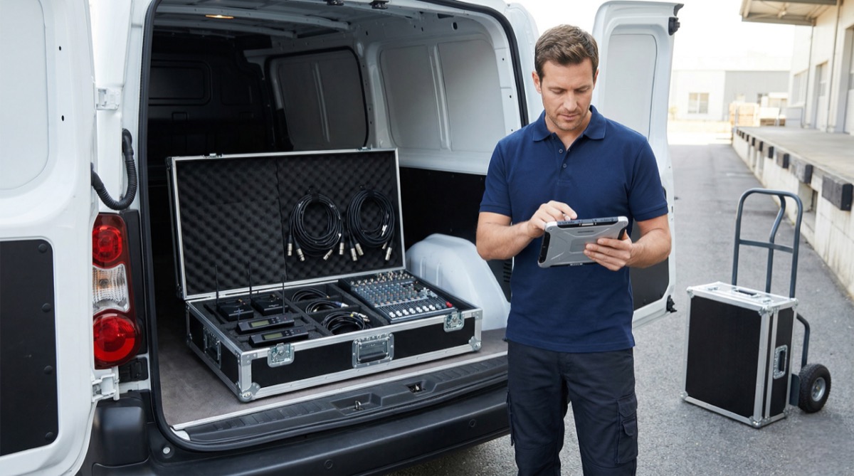AV rental quote being generated on rental management software dashboard