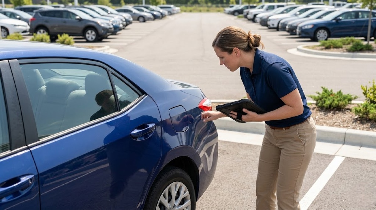 Car rental management software showing real-time fleet availability dashboard